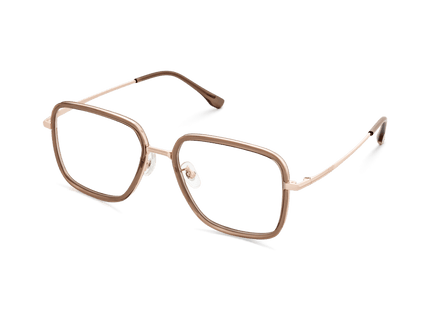 Eydology Enzo Crystal Brown/Rose Gold Glasses 3