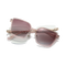 Eydology Erin Gold Polarized Rose Red Gradient Clip on Sunglasses 1