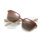 Eydology Erin Gold Polarized Warm Brown Gradient Lens Clip on Sunglasses 1
