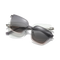 Eydology Erin Silver Polarized Grey to Pink Lens Clip on Sunglasses 1