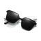 Eydology Erin Silver and Black/Polarized Grey Lens Clip on Sunglasses 1