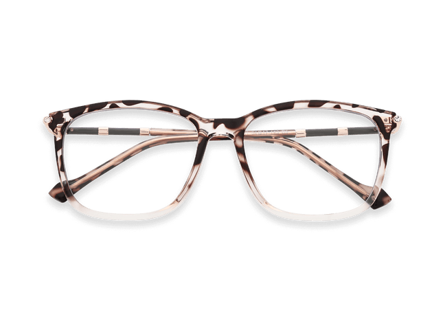 Eydology Etta Crystal Pink Black Tortoise Glasses 1