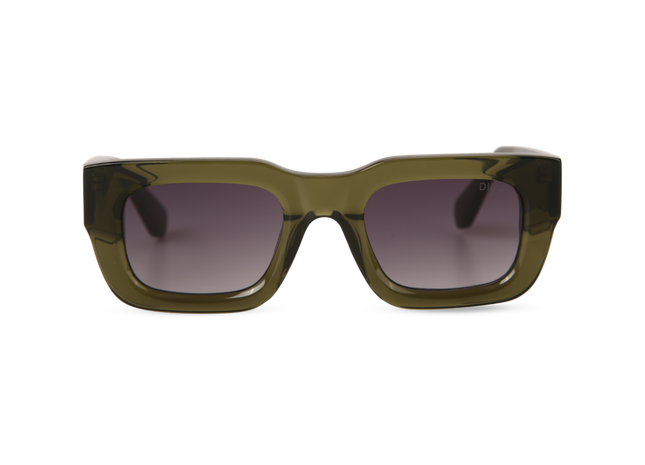 Eydology Ever Green Frame Grey Gradient Lens Glasses 1