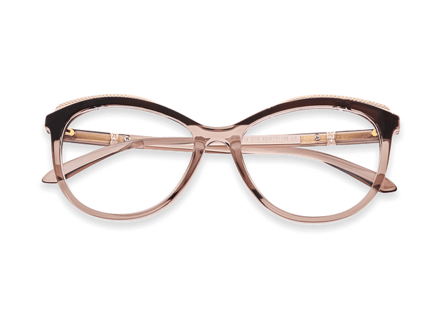 Eydology Everly Semi Transparent Taupe Glasses 1