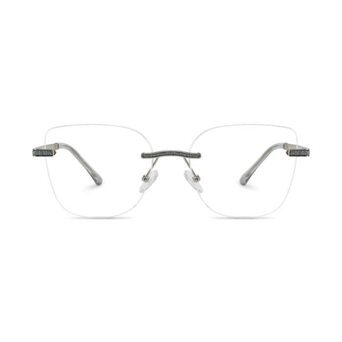 Eydology Finley Silver/Transparent Orchid Glasses 2
