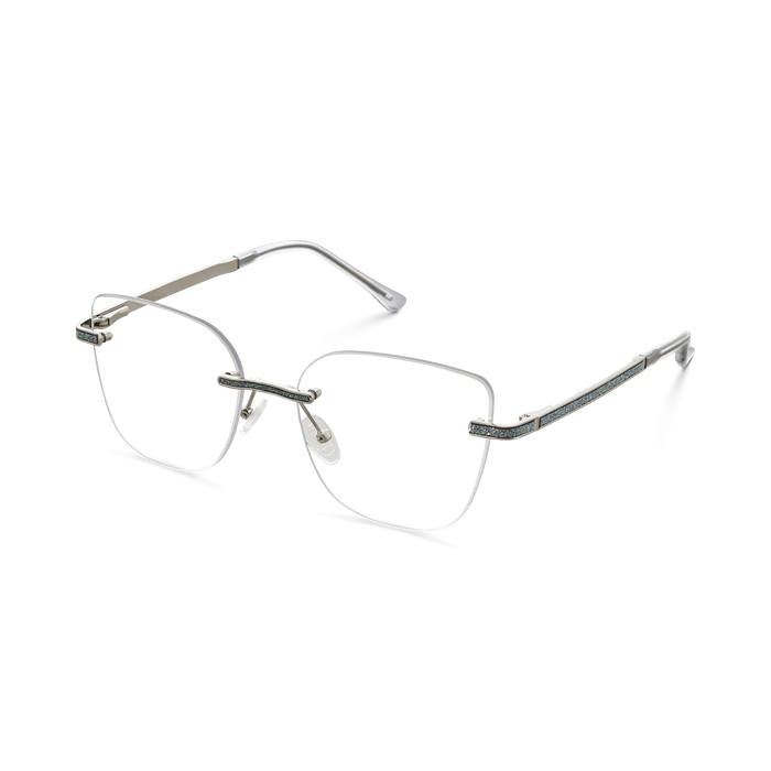 Eydology Finley Silver/Transparent Orchid Glasses 3