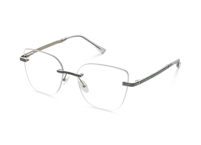 Eydology Finley Silver/Transparent Orchid Glasses 5