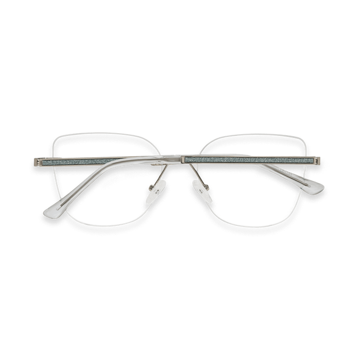 Eydology Finley Silver/Transparent Orchid Glasses 6