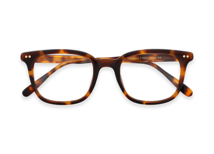 Eydology Frankie Amber Tortoise Square Men's Glasses 1