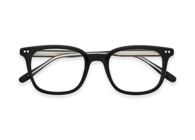 Eydology Frankie Black Square Men's Glasses 1