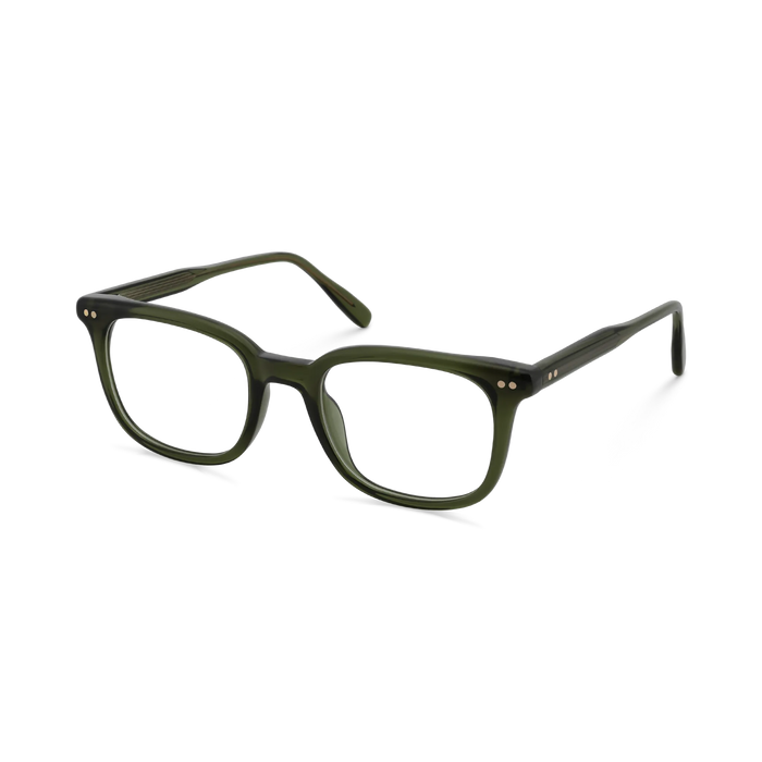 Eydology Frankie Crystal Bottle Green Square Men's Glasses 3