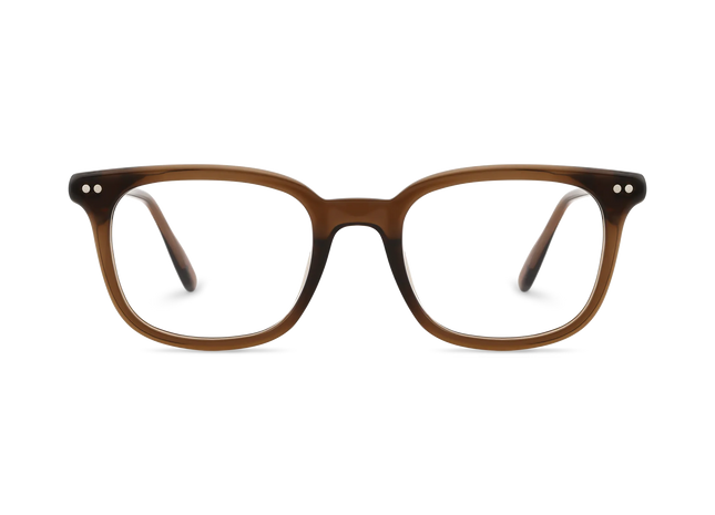 Eydology Frankie Crystal Dark Brown Square Men's Glasses 2