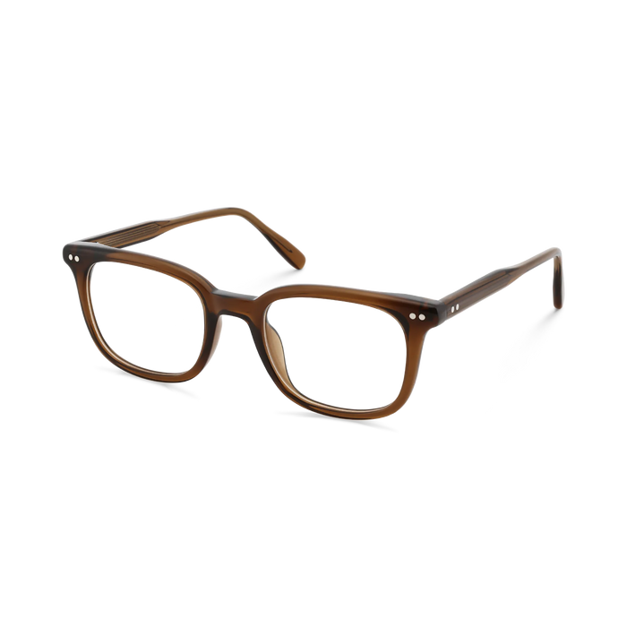 Eydology Frankie Crystal Dark Brown Square Men's Glasses 3