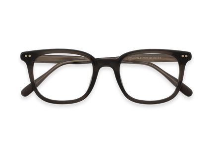 Eydology Frankie Crystal Dark Grey Square Men's Glasses 1