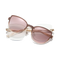 Eydology Freya Gold+Gradient Mocha Brown/Polarized Blush Pink Lens Clip on Sunglasses 1