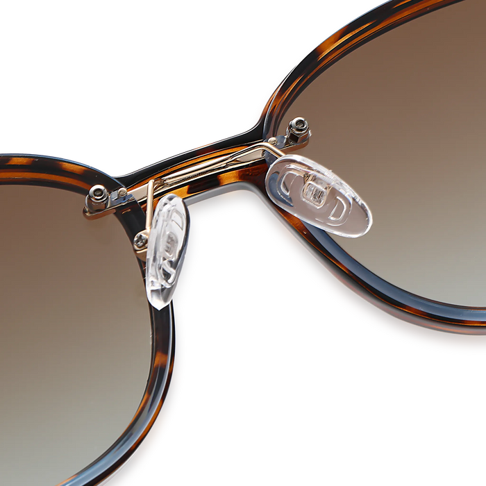 Eydology Freya Gold+Tortoise/Polarized Brown Gradient Lens Clip on Sunglasses 5