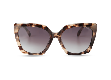 Eydology Gina Cream Tortoise Frame Grey Gradient Lens Sunglasses 1