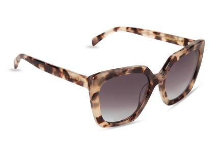 Eydology Gina Cream Tortoise Frame Grey Gradient Lens Sunglasses 2