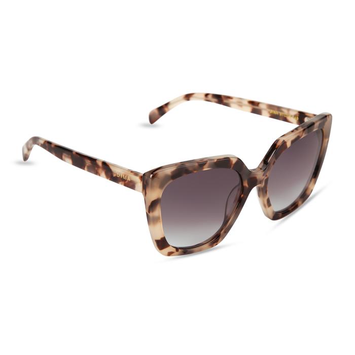 Eydology Gina Cream Tortoise Frame Grey Gradient Lens Sunglasses 2