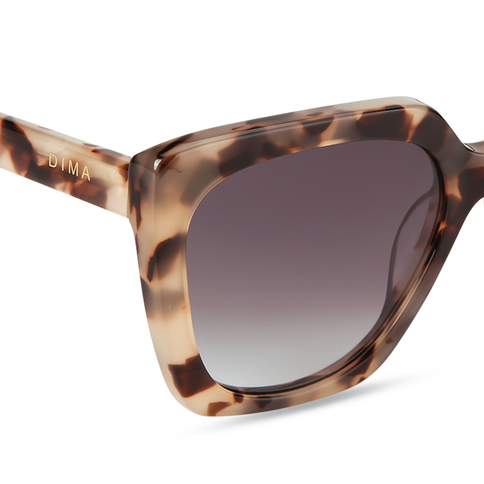 Eydology Gina Cream Tortoise Frame Grey Gradient Lens Sunglasses 4
