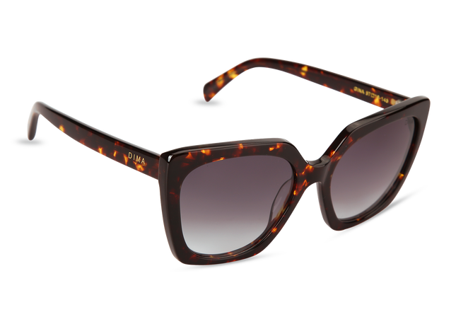 Eydology Gina Dark Tortoise Frame Grey Gradient Lens Sunglasses 2