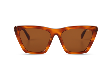 Eydology Gleam Amber Tortoise Frame Brown Lens Sunglasses 1