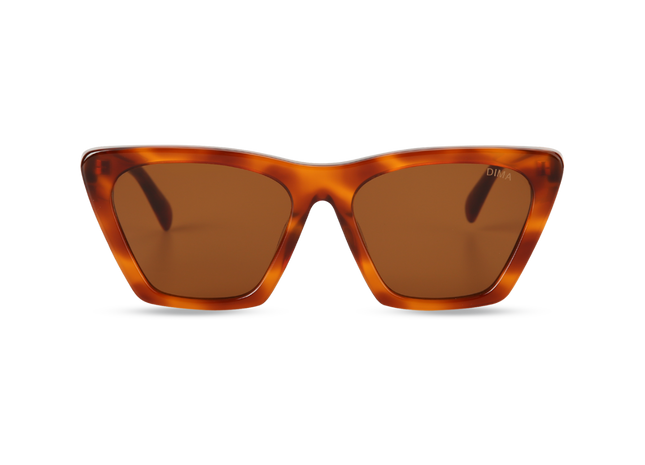 Eydology Gleam Amber Tortoise Frame Brown Lens Sunglasses 1