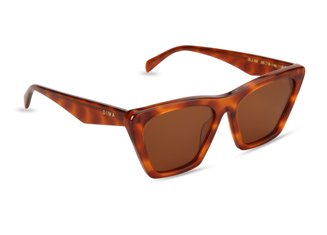 Eydology Gleam Amber Tortoise Frame Brown Lens Sunglasses 2