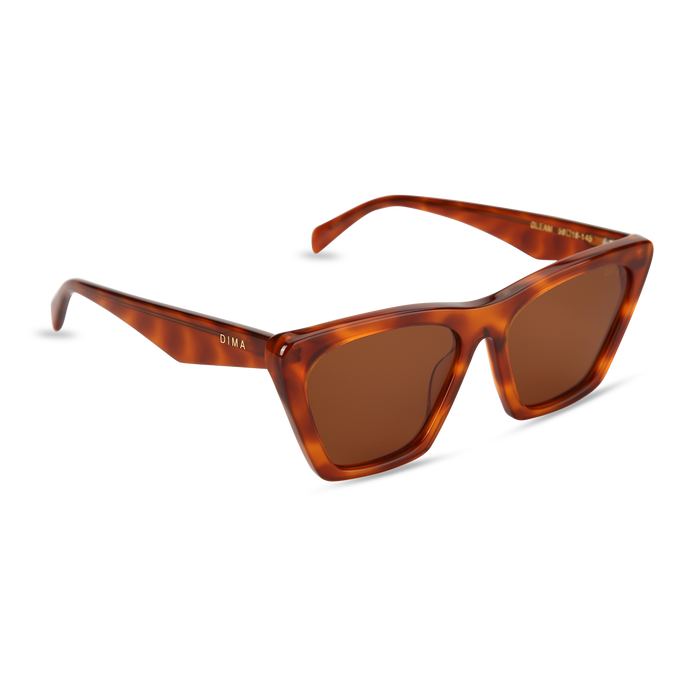 Eydology Gleam Amber Tortoise Frame Brown Lens Sunglasses 2