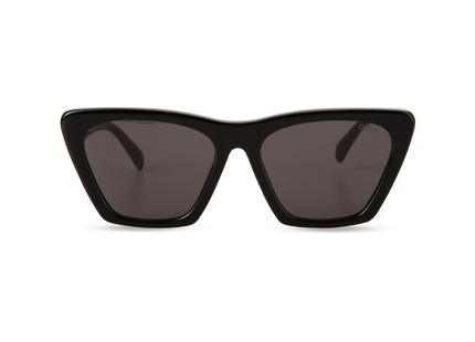 Eydology Gleam Black Frame Grey Lens Sunglasses 1