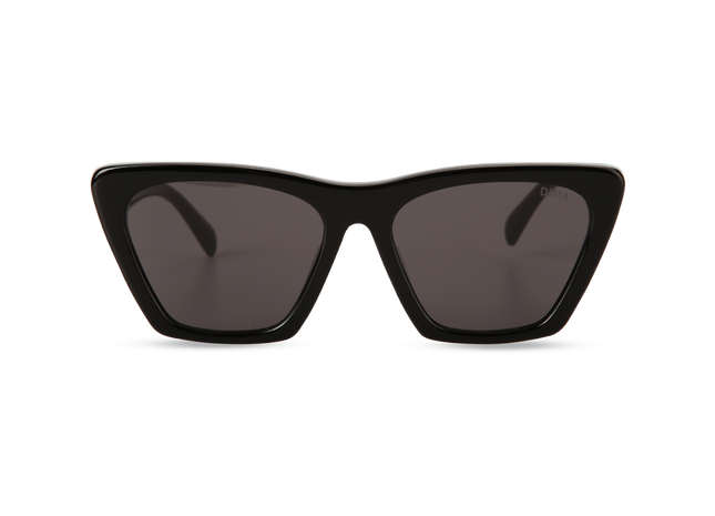 Eydology Gleam Black Frame Grey Lens Sunglasses 1