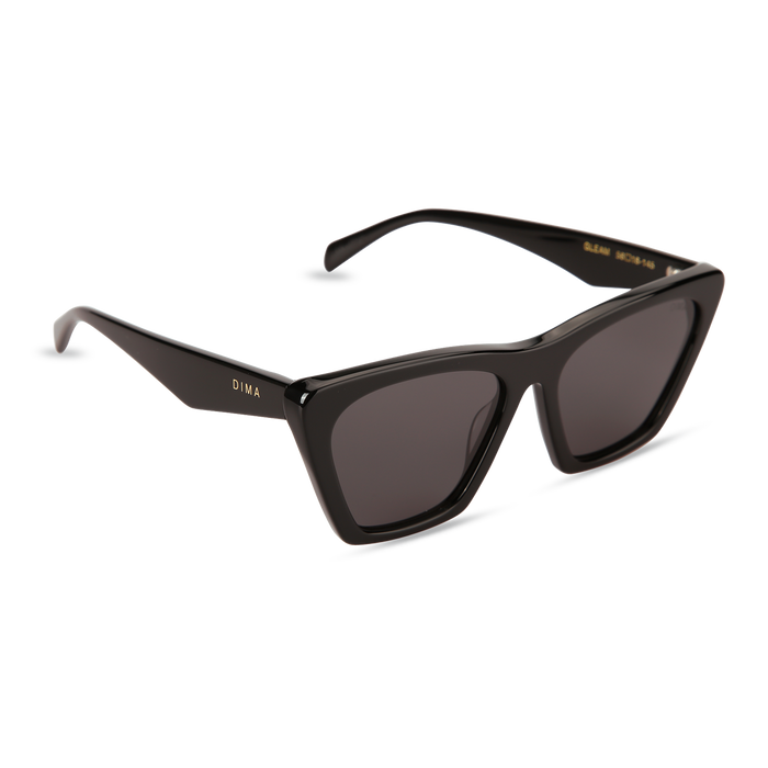 Eydology Gleam Black Frame Grey Lens Sunglasses 2
