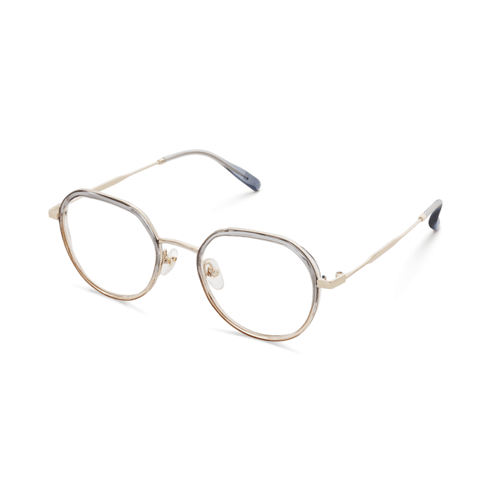 Eydology Graham Clear Blue-Brown/Gold Glasses 3