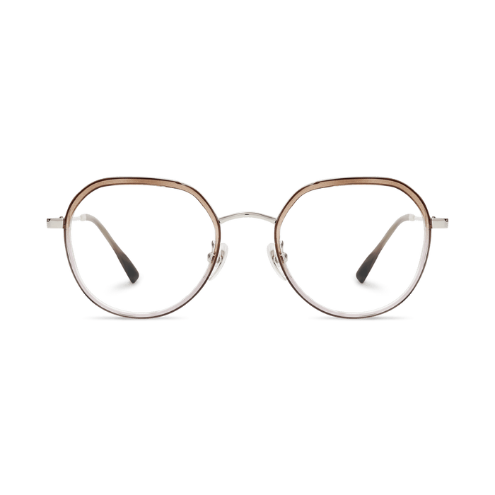 Eydology Graham Clear Brown-Blue/Silver Glasses 2