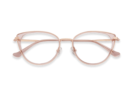Eydology Greta Crystal Pink/Rose Gold Glasses 1