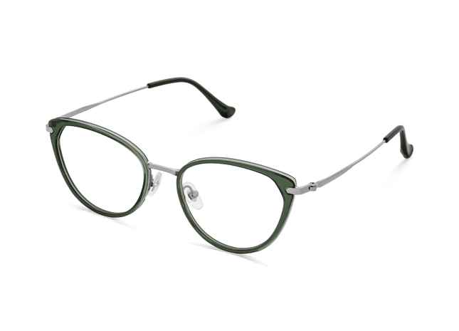 Eydology Greta Grass Green/Light Gun Glasses 3