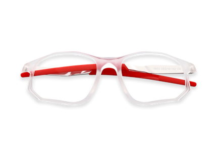 Eydology Gwen Milky White Rectangle Glasses 1