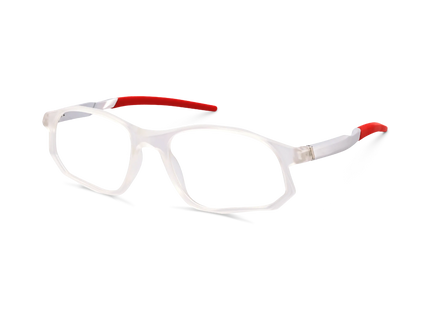 Eydology Gwen Milky White Rectangle Glasses 3