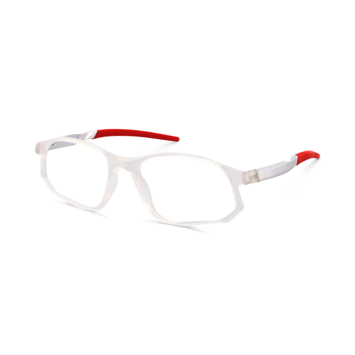 Eydology Gwen Milky White Rectangle Glasses 3