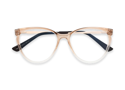 Eydology Hallie Brown Gradient Women's Cat Eye Glasses 1