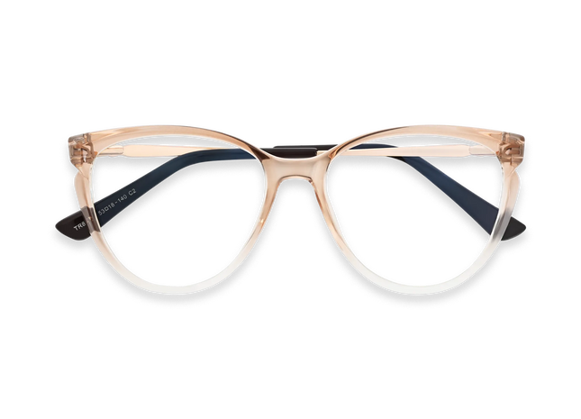 Eydology Hallie Brown Gradient Women's Cat Eye Glasses 1