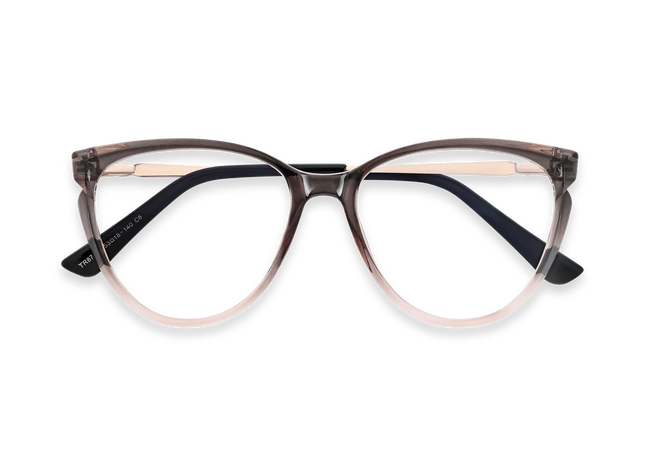 Eydology Hallie Grey to Pink Women's Cat Eye Glasses 1