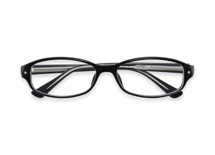 Eydology Hannah Black Rectangle Glasses 1