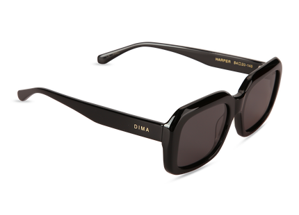 Eydology Harper Black Frame Grey Lens Glasses 2