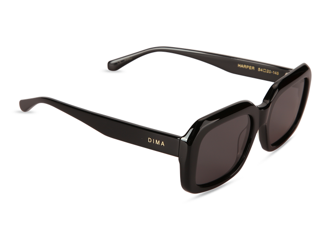 Eydology Harper Black Frame Grey Lens Glasses 2