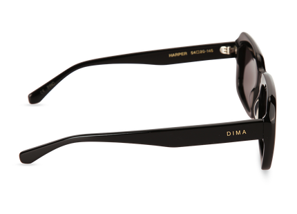 Eydology Harper Black Frame Grey Lens Glasses 3