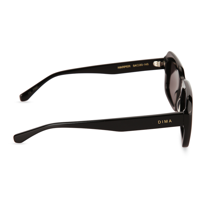 Eydology Harper Black Frame Grey Lens Glasses 3