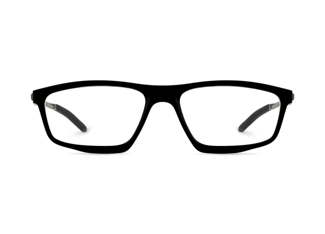 Eydology Holly Black Square Unisex Glasses 2