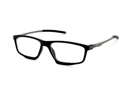 Eydology Holly Black Square Unisex Glasses 3