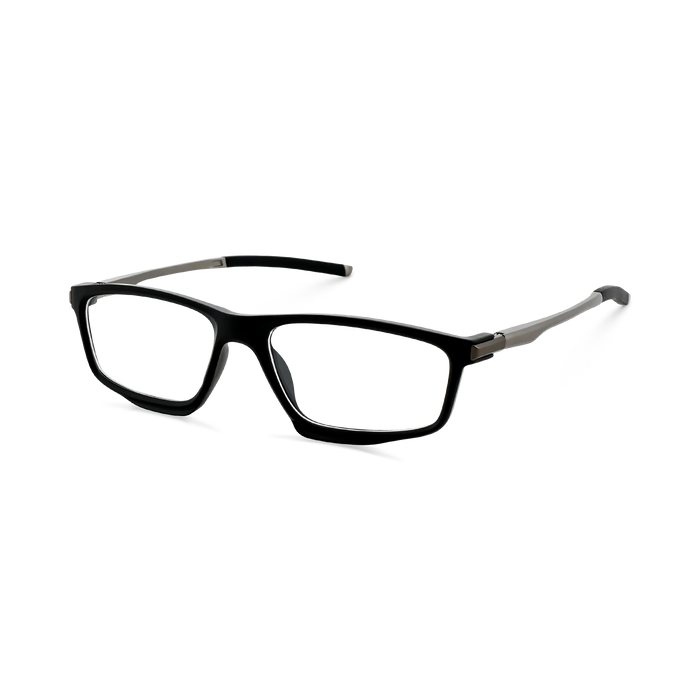 Eydology Holly Black Square Unisex Glasses 3